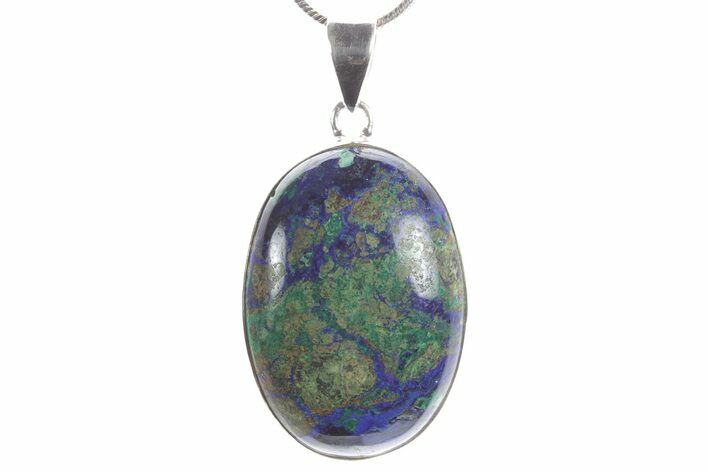 Stunning Malachite and Azurite Pendant - Sterling Silver #353978